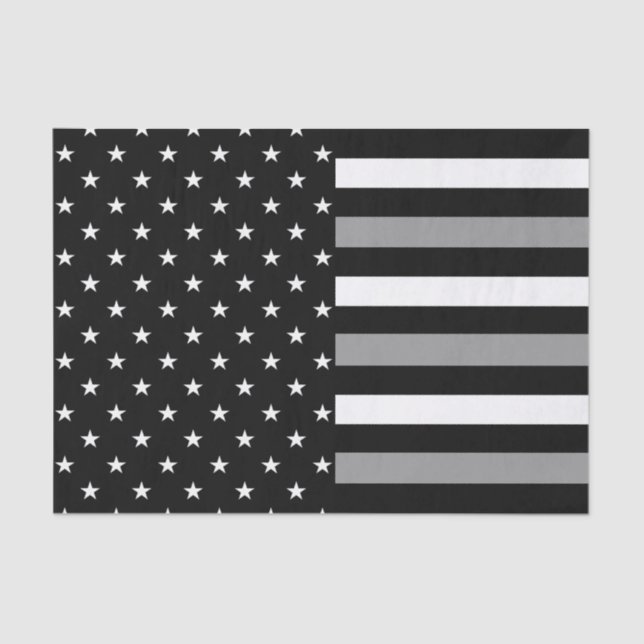 Thin Grey Line & Stars Tissue Paper (Front)