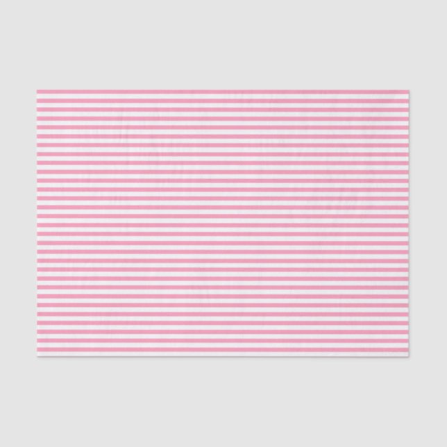 Thin hot pink and white stripes - Tissue paper (Front)
