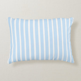 Thin Light Blue Stripes Accent Pillow