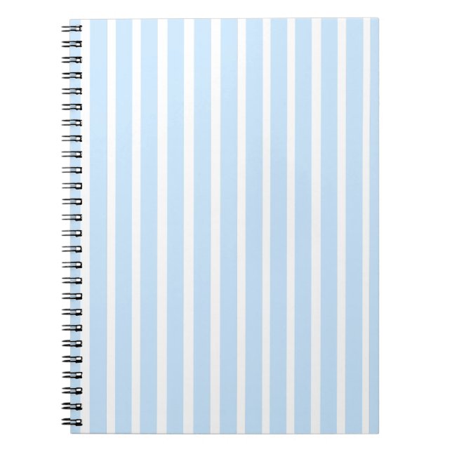 Thin Light Blue Stripes Notebook (Front)