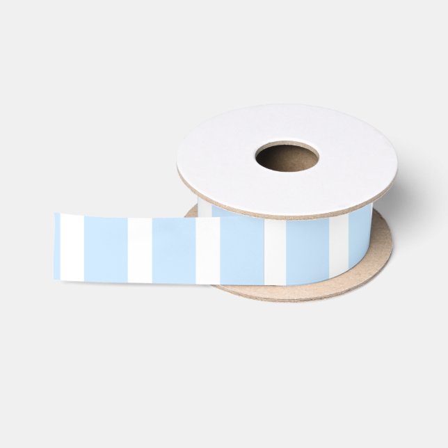 Thin Light Blue Stripes Satin Ribbon (Spool)