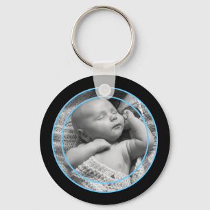 Thin Line Photo Keychain