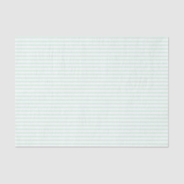 Thin mint green and white stripes - Tissue paper (Front)