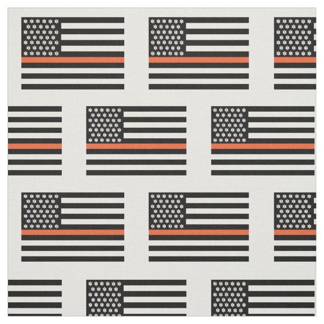 thin orange front line emt ems nurse medical flag fabric (Swatch)
