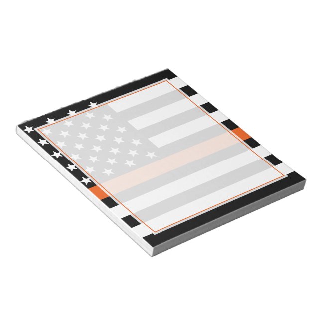 Thin Orange Line Search and Rescue USA Flag Notepad (Angled)