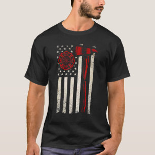 Thin Red Axe American Flag Patriot Firefighter 1 T-Shirt