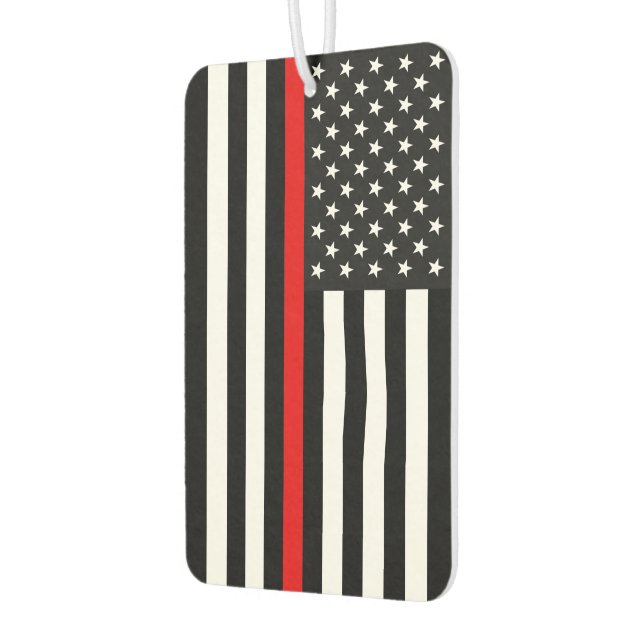 Thin Red Line American Flag Air Freshener (Left)