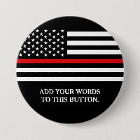 Thin Red Line American Flag Custom Text