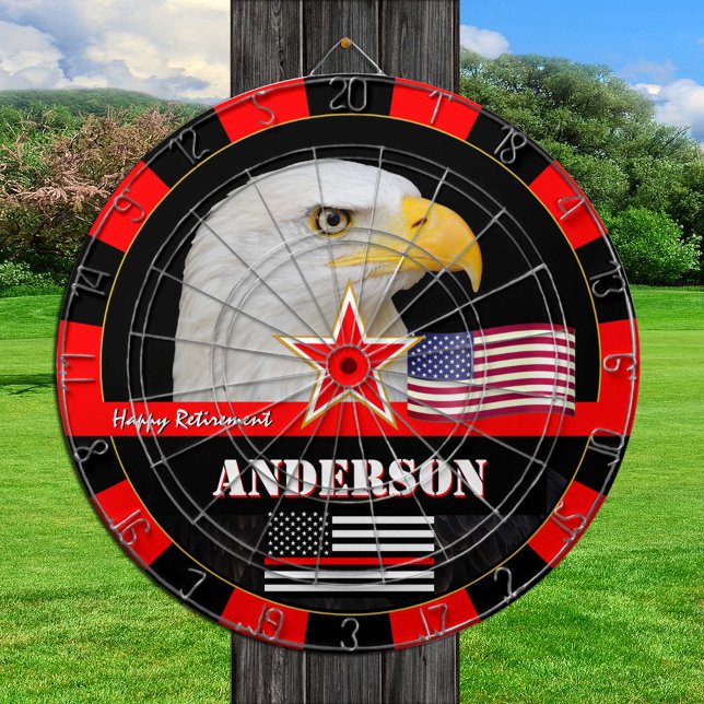 Thin Red Line & American Flag, firefighters / USA Dartboard (Creator Uploaded)