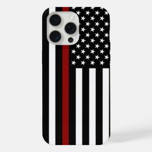 Thin Red Line American Flag iPhone 15 Pro Max Case