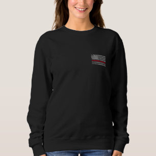 Thin Red Line American USA Flag Fireman Support Fi Sweatshirt