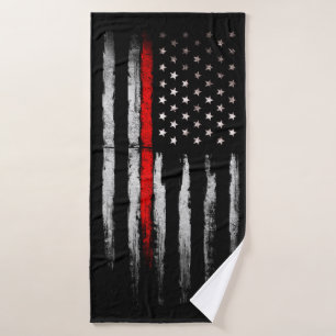 Thin Red Line Bath Towel