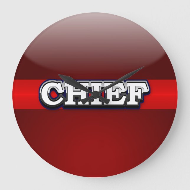 Thin Red Line Chief Large Clock (Front)