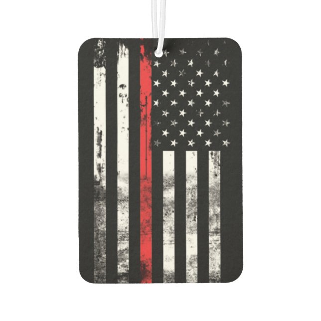 Thin Red Line Firefighter Air Freshener (Back)