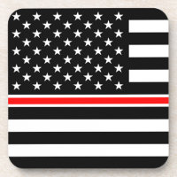 Thin Red Line Firefighter American Flag