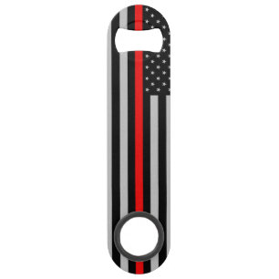 Thin Red Line Fireman Flag Can Opener Bar Key