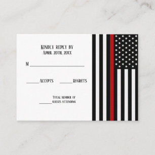 Thin Red Line Flag Enclosure Card