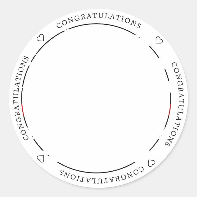 Thin Red Line Flag Firefighter Congratulations Classic Round Sticker (Front)