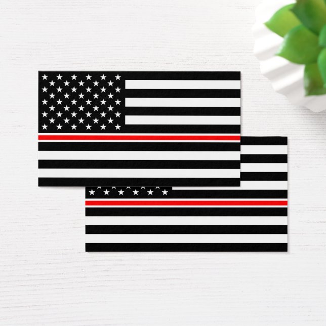 Thin Red Line Flag: Firefighter Hero Memorial (Desk)