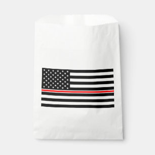 Thin Red Line Flag: Firefighter Hero Memorial Favour Bag
