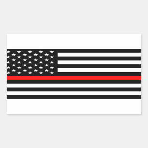thin red line flag fireman firefighter usa united sticker