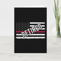 Thin Red Line Flag Retired Firefighter Retirement