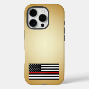 Thin Red Line Gold Gradient iPhone 16 Pro Case