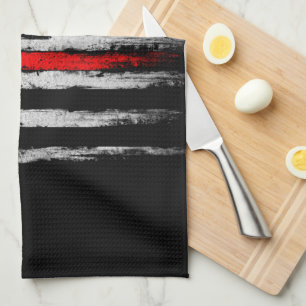 Thin Red Line Kitchen Towel