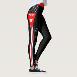 Thin Red Line leggings, personalized, Fireman Flag Leggings