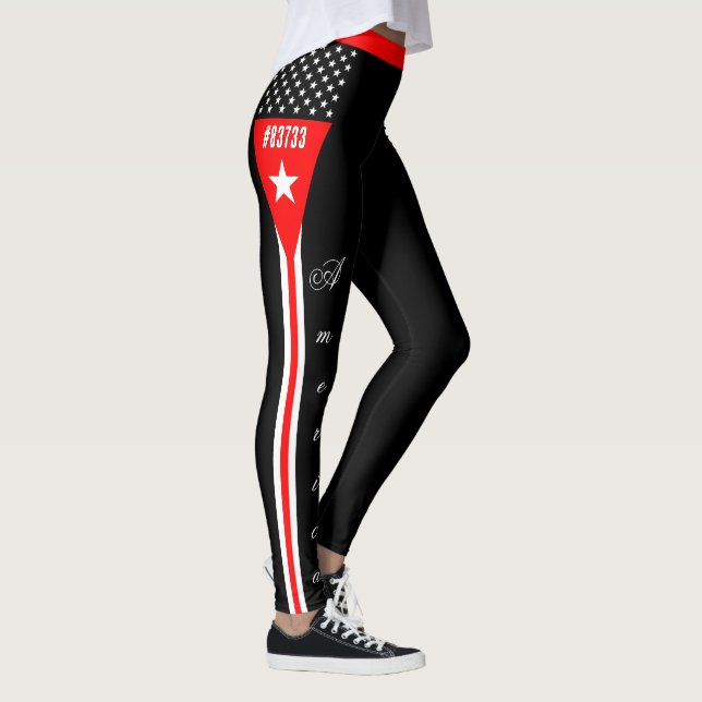 Thin Red Line leggings, personalized, Fireman Flag Leggings (Right)