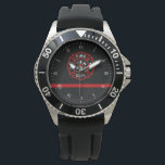 Thin Red Line Maltese Cross Firefighter Watch<br><div class="desc">You are part of the brotherhood and sisterhood of fire rescue. Celebrate with a modern and stylish gift item for yourself or for the favourite firefighter in your life.</div>