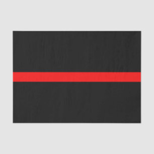 Thin Red Line Memorial Symbol on Tissue Paper