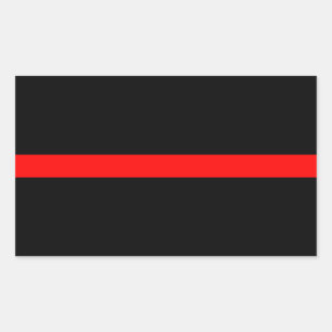 Thin Red Line Memorial Symbolic on Sticker