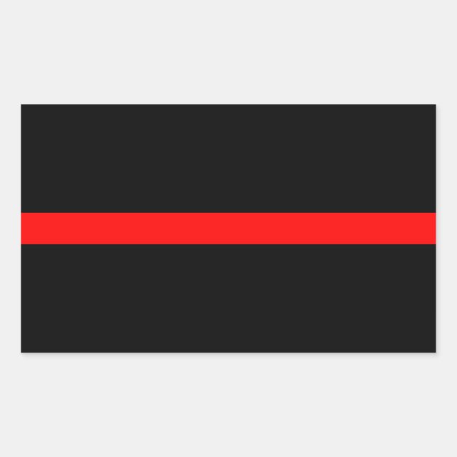 Thin Red Line Memorial Symbolic on Sticker (Front)