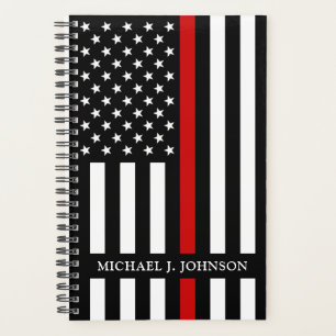 Thin Red Line Modern Personalized Firefighter Planner