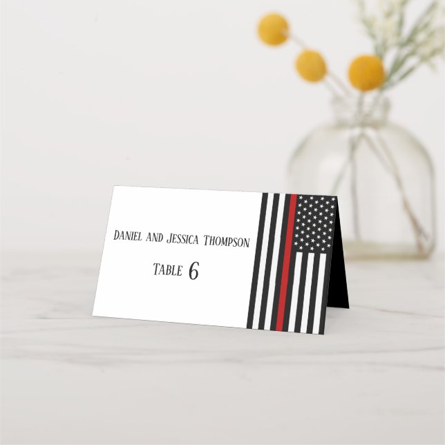 Thin Red Line Place Card (Front)