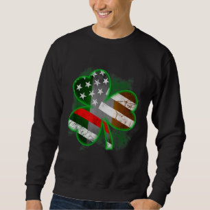 Thin Red Line St Patricks Day Honouring Firefighte Sweatshirt