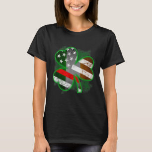 Thin Red Line St Patricks Day Honouring Firefighte T-Shirt