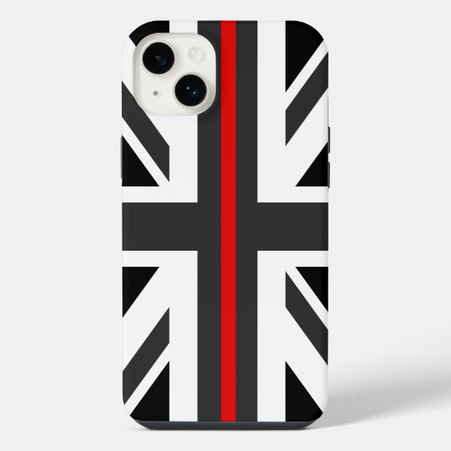 Thin Red Line UK Flag iPhone Case (Back)
