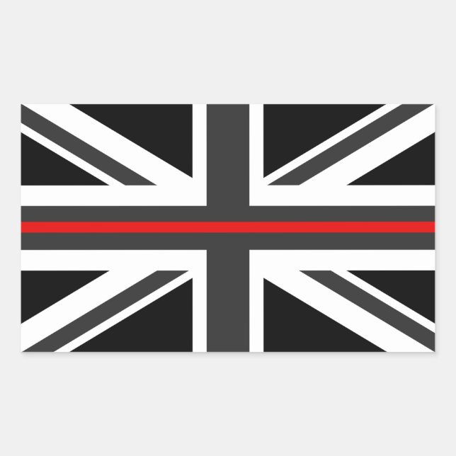 Thin Red Line UK Flag Sticker (Front)