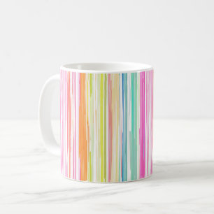 Thin Stripe Colour Pattern Coffee Mug