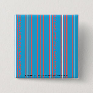 Thin Stripes Aqua 2 Inch Square Button