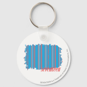 Thin Stripes Aqua 4 Keychain