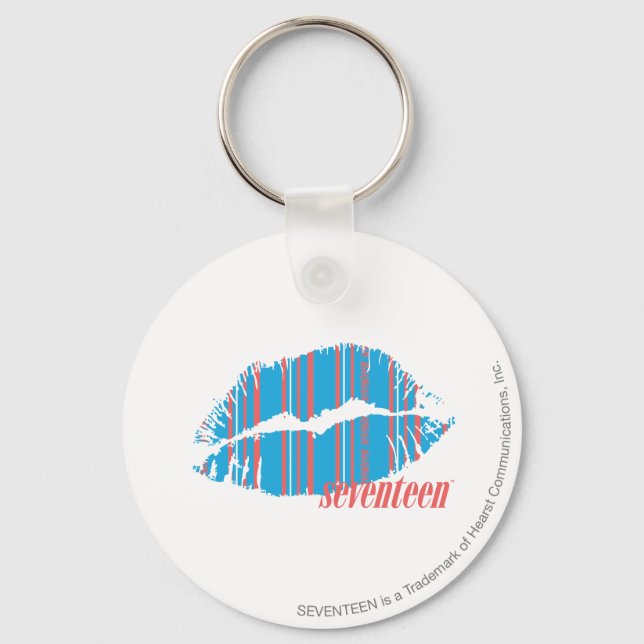 Thin Stripes Aqua Keychain (Front)