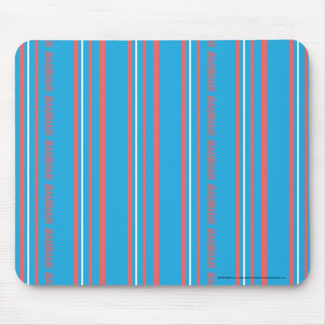 Thin Stripes Aqua Mouse Pad (Front)