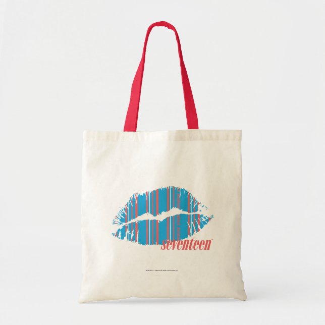 Thin Stripes Aqua Tote Bag (Front)