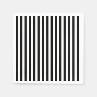 Thin Stripes - Black and White Napkin