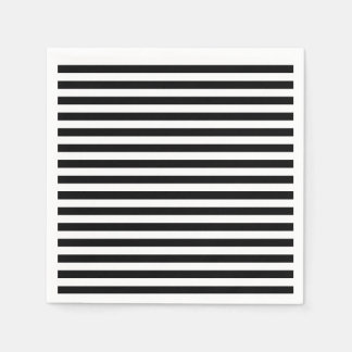 Thin Stripes - Black and White Napkin