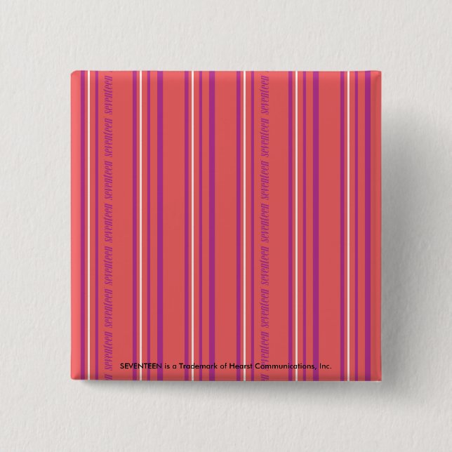 Thin Stripes LtPink 2 Inch Square Button (Front)