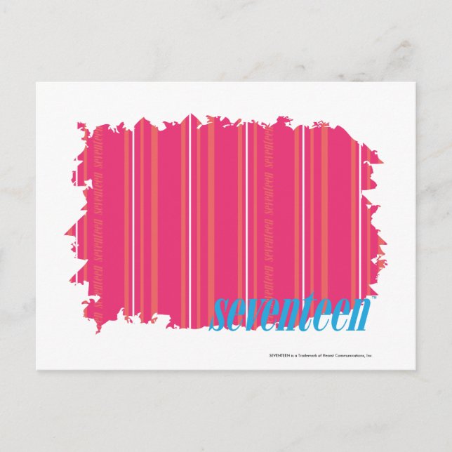 Thin Stripes Magenta 2 Postcard (Front)